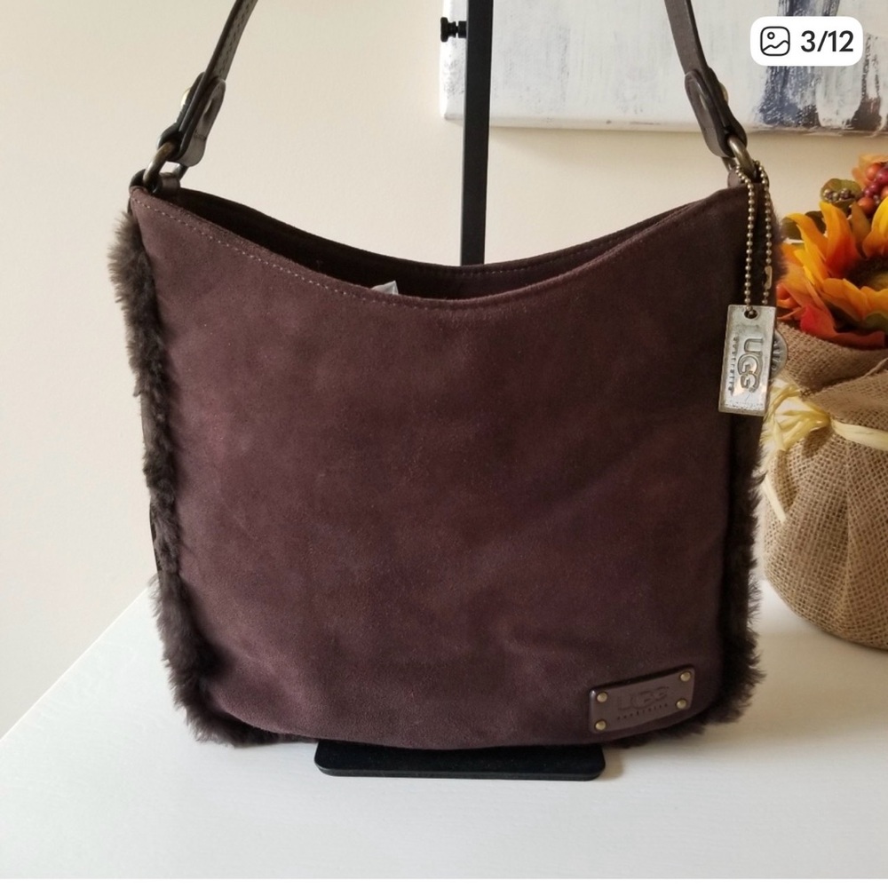 UGG Sheepskin Shearling Shoulder Bag - Picture 3 of 12